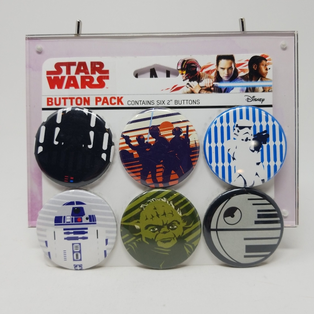 Star Wars Disney- 6pk Buttons 2"